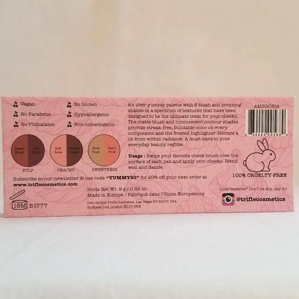 Trifle Cosmetics - Pavlova Palette - Blush & Bronzing Palette